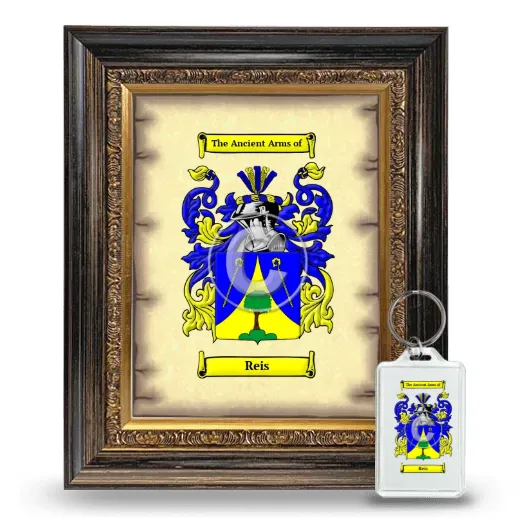 Reis Framed Coat of Arms and Keychain - Heirloom