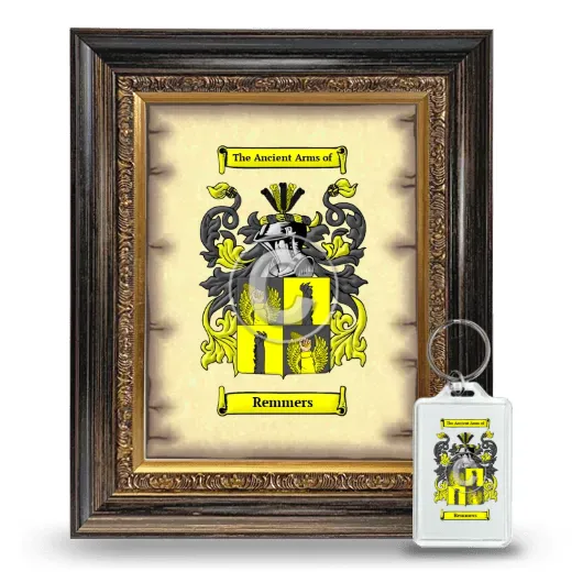 Remmers Framed Coat of Arms and Keychain - Heirloom