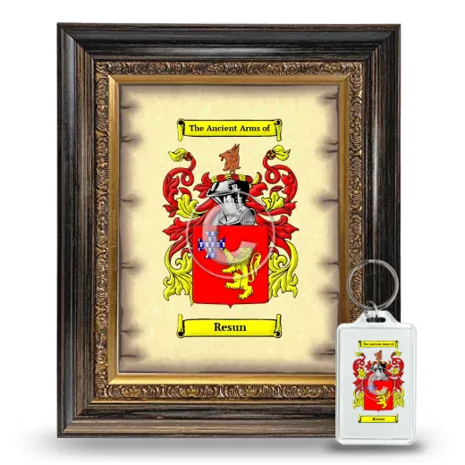 Resun Framed Coat of Arms and Keychain - Heirloom