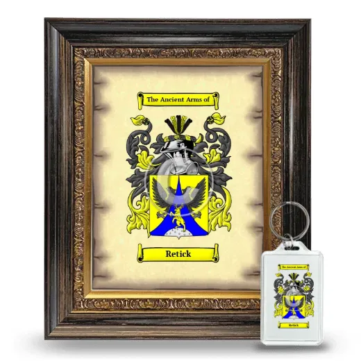 Retick Framed Coat of Arms and Keychain - Heirloom