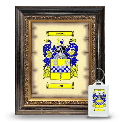 Rett Framed Coat of Arms and Keychain - Heirloom