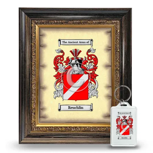 Reuchlin Framed Coat of Arms and Keychain - Heirloom