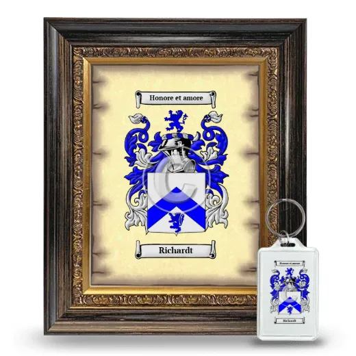 Richardt Framed Coat of Arms and Keychain - Heirloom
