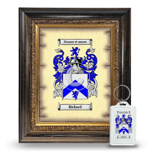 Rickard Framed Coat of Arms and Keychain - Heirloom