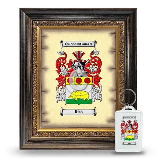 Rico Framed Coat of Arms and Keychain - Heirloom