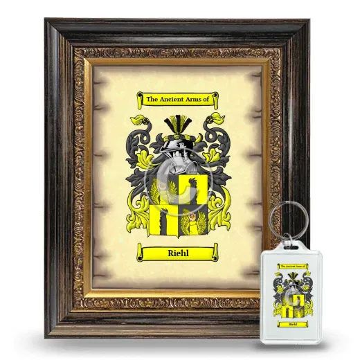 Riehl Framed Coat of Arms and Keychain - Heirloom