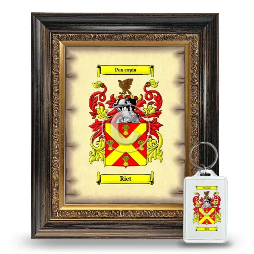 Riet Framed Coat of Arms and Keychain - Heirloom