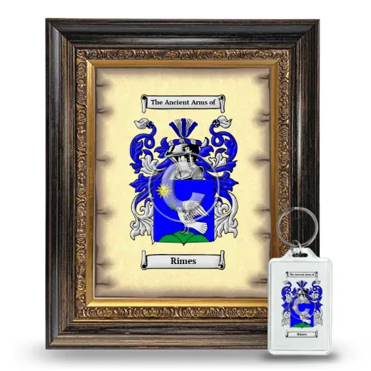 Rimes Framed Coat of Arms and Keychain - Heirloom