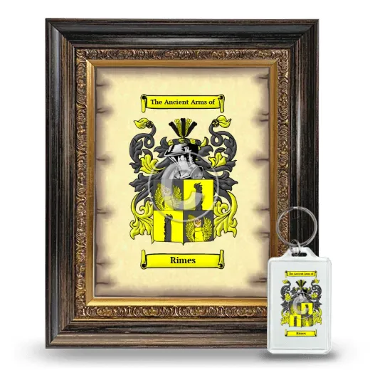 Rimes Framed Coat of Arms and Keychain - Heirloom