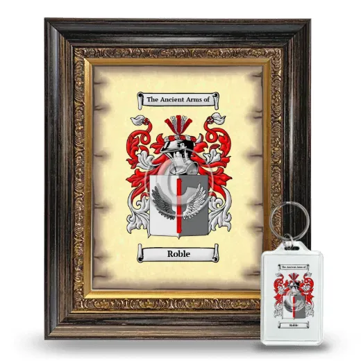Roble Framed Coat of Arms and Keychain - Heirloom