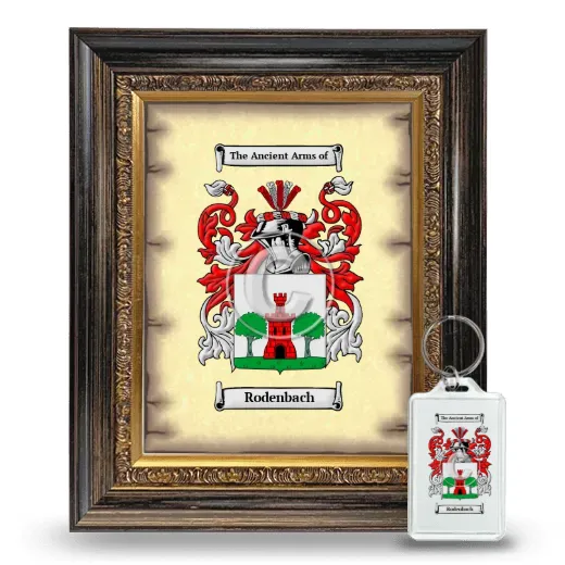 Rodenbach Framed Coat of Arms and Keychain - Heirloom