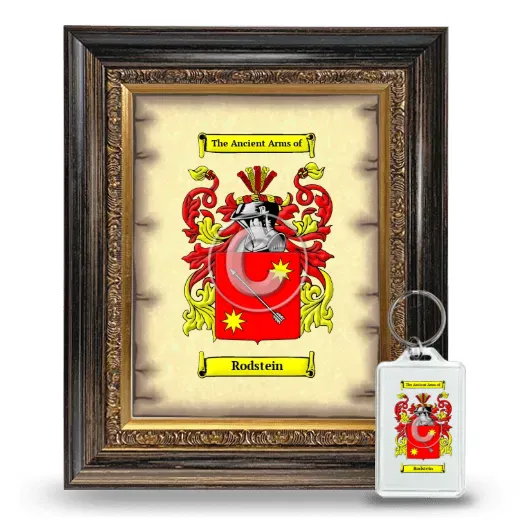 Rodstein Framed Coat of Arms and Keychain - Heirloom