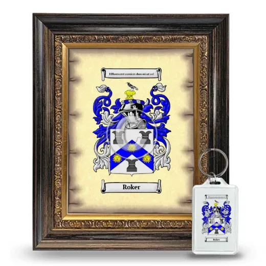 Roker Framed Coat of Arms and Keychain - Heirloom