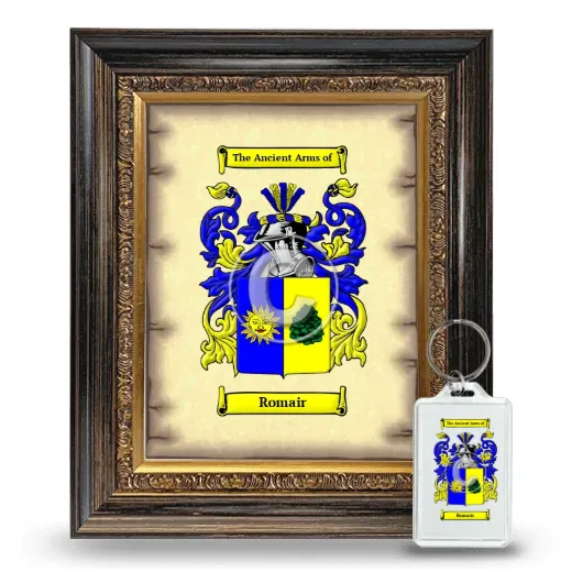 Romair Framed Coat of Arms and Keychain - Heirloom