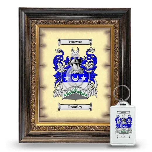 Romiley Framed Coat of Arms and Keychain - Heirloom