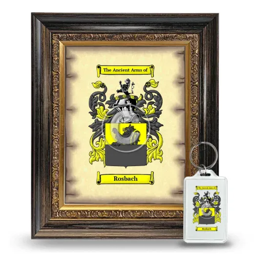 Rosbach Framed Coat of Arms and Keychain - Heirloom