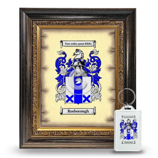 Rosborough Framed Coat of Arms and Keychain - Heirloom