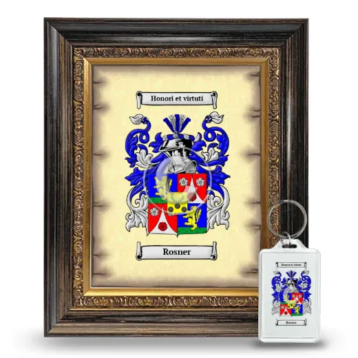 Rosner Framed Coat of Arms and Keychain - Heirloom