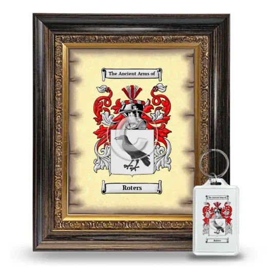 Roters Framed Coat of Arms and Keychain - Heirloom