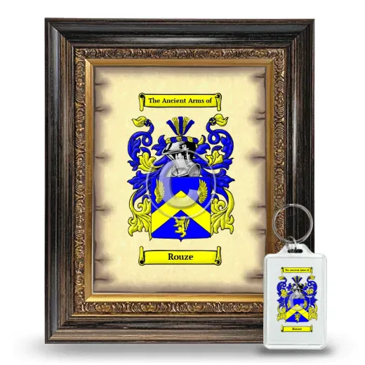 Rouze Framed Coat of Arms and Keychain - Heirloom
