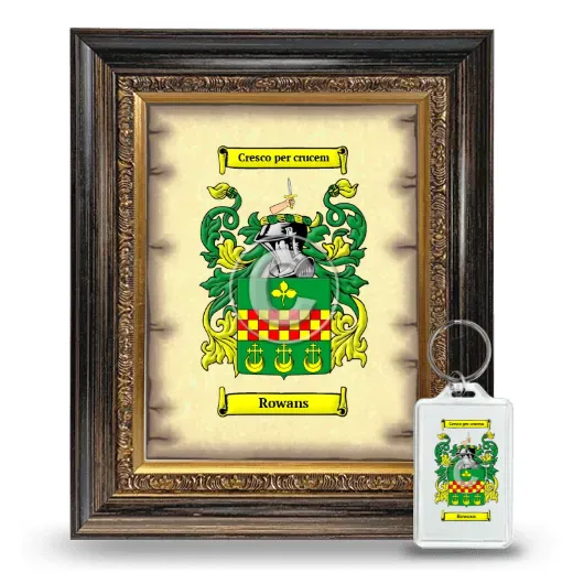 Rowans Framed Coat of Arms and Keychain - Heirloom