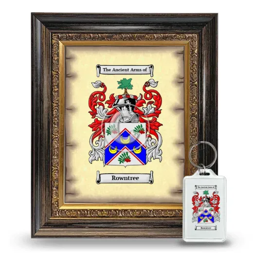 Rowntree Framed Coat of Arms and Keychain - Heirloom