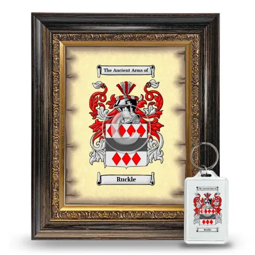 Ruckle Framed Coat of Arms and Keychain - Heirloom