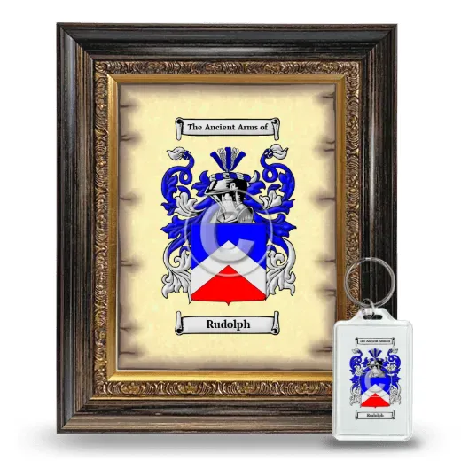 Rudolph Framed Coat of Arms and Keychain - Heirloom