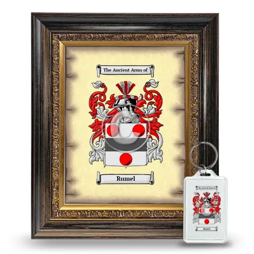 Rumel Framed Coat of Arms and Keychain - Heirloom