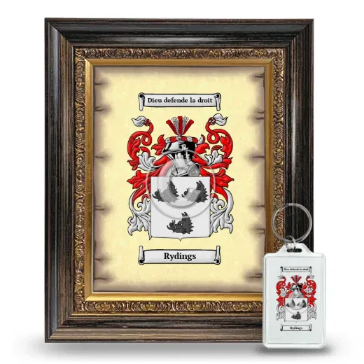 Rydings Framed Coat of Arms and Keychain - Heirloom