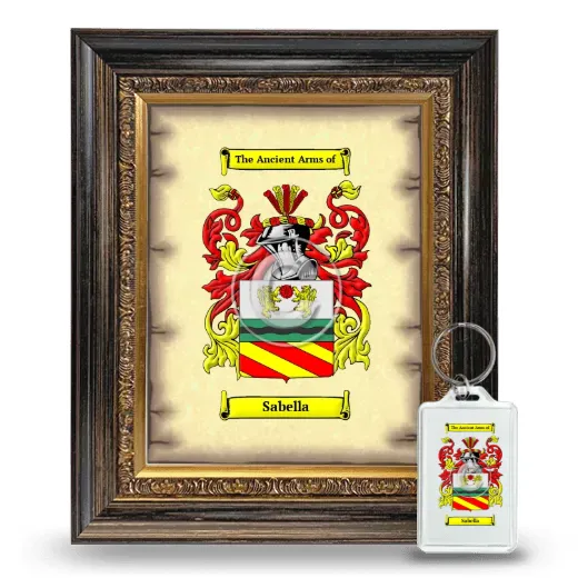 Sabella Framed Coat of Arms and Keychain - Heirloom