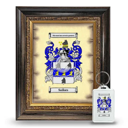 Sailors Framed Coat of Arms and Keychain - Heirloom
