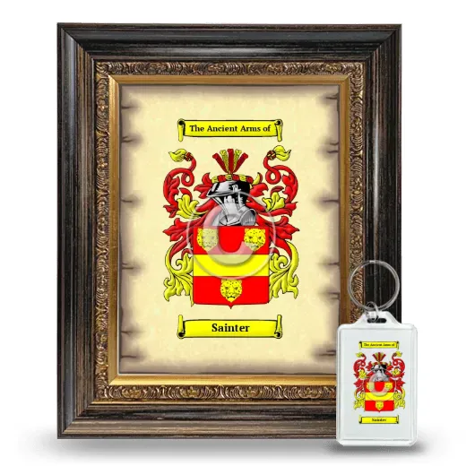 Sainter Framed Coat of Arms and Keychain - Heirloom