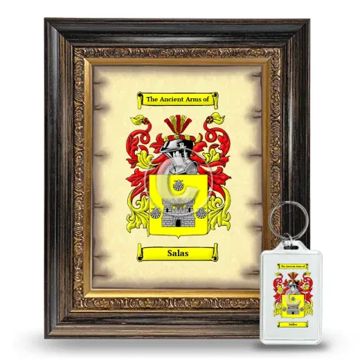 Salas Framed Coat of Arms and Keychain - Heirloom