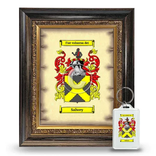 Salwey Framed Coat of Arms and Keychain - Heirloom