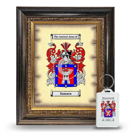Samara Framed Coat of Arms and Keychain - Heirloom