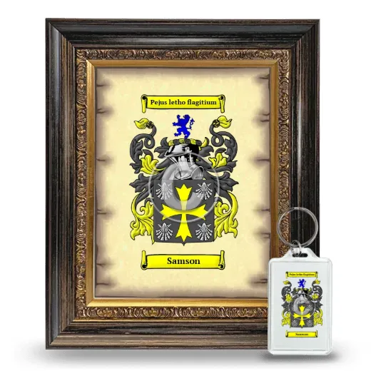 Samson Framed Coat of Arms and Keychain - Heirloom
