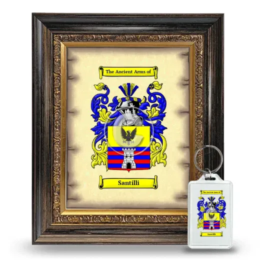 Santilli Framed Coat of Arms and Keychain - Heirloom