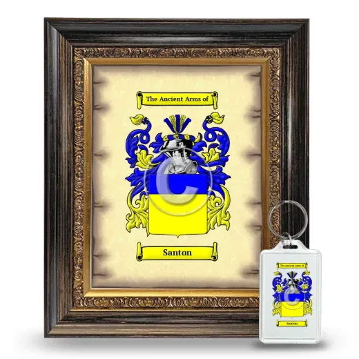 Santon Framed Coat of Arms and Keychain - Heirloom