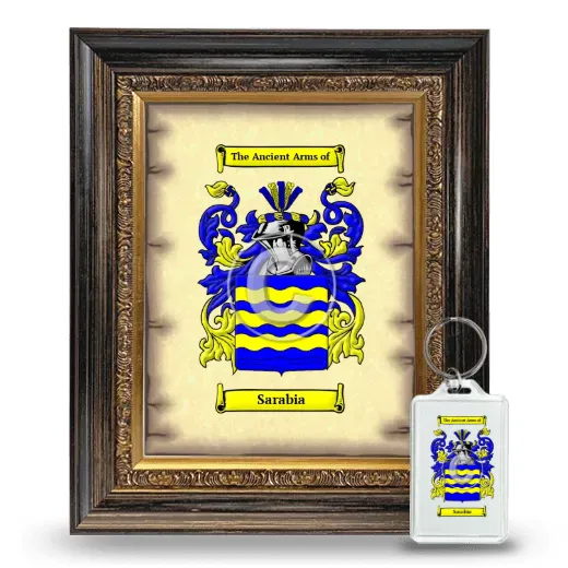 Sarabia Framed Coat of Arms and Keychain - Heirloom