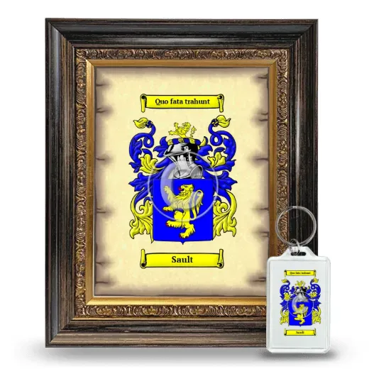 Sault Framed Coat of Arms and Keychain - Heirloom