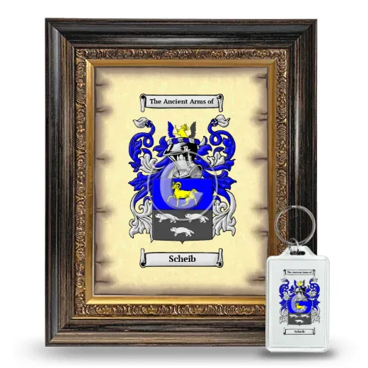 Scheib Framed Coat of Arms and Keychain - Heirloom