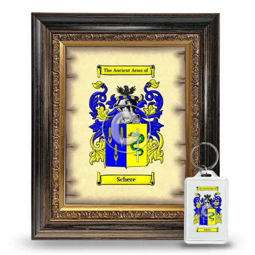 Schere Framed Coat of Arms and Keychain - Heirloom