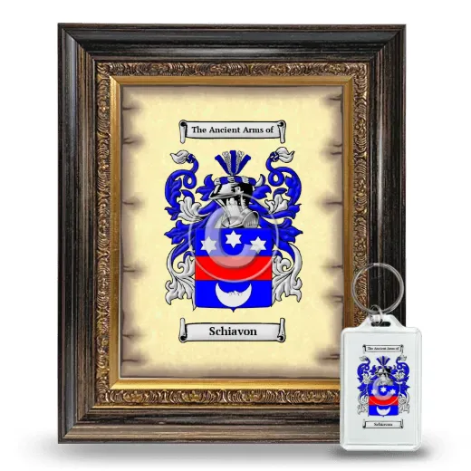 Schiavon Framed Coat of Arms and Keychain - Heirloom