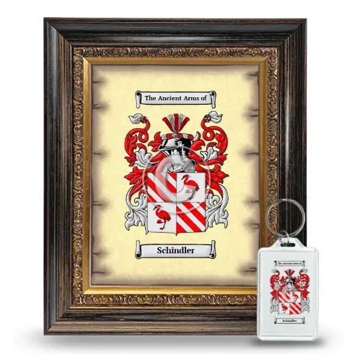 Schindler Framed Coat of Arms and Keychain - Heirloom