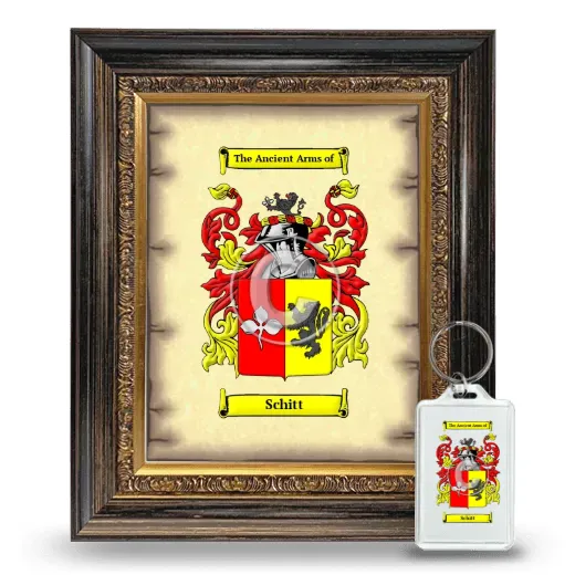 Schitt Framed Coat of Arms and Keychain - Heirloom