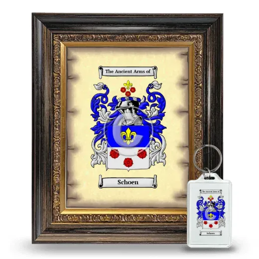 Schoen Framed Coat of Arms and Keychain - Heirloom