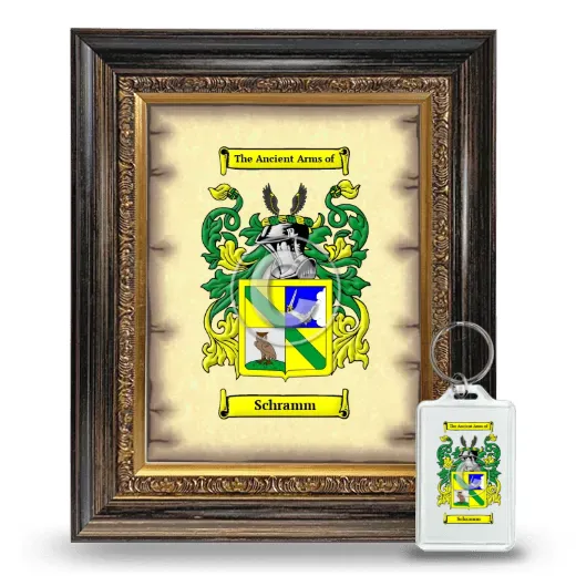 Schramm Framed Coat of Arms and Keychain - Heirloom