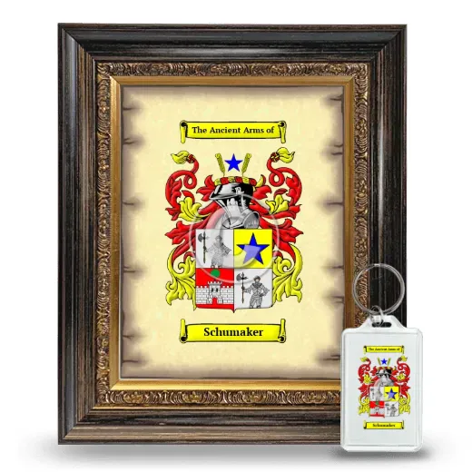 Schumaker Framed Coat of Arms and Keychain - Heirloom