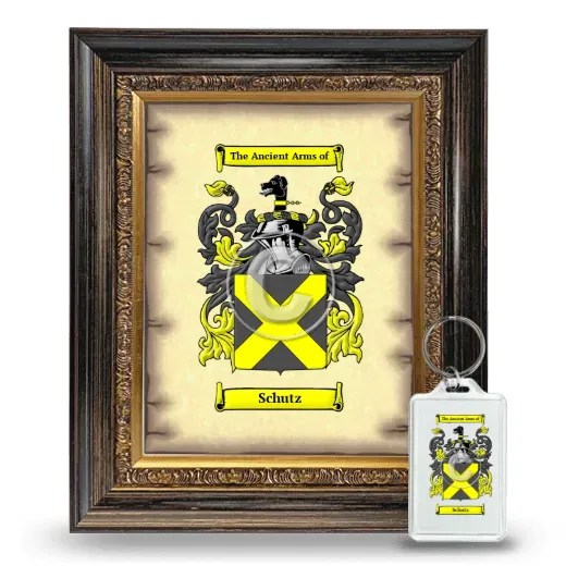 Schutz Framed Coat of Arms and Keychain - Heirloom